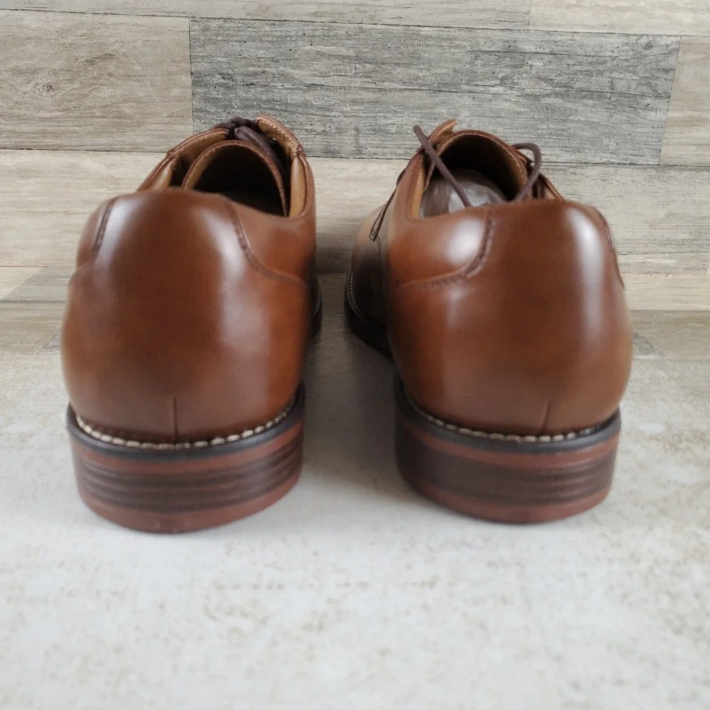 Dockers Fairway Mens Dress Oxford Shoes Sz 12 W Brown Leather Lace Up Plain Toe